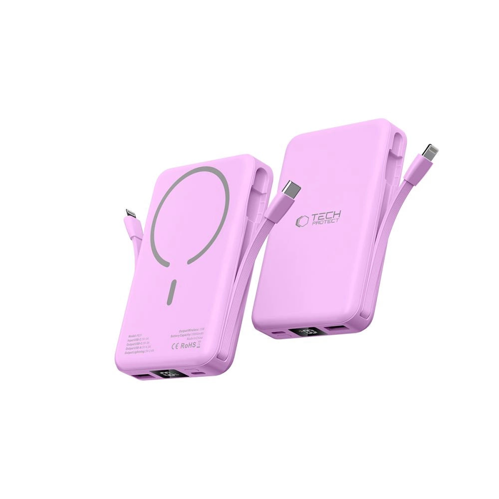 Tech-Protect PB31 MagSafe 10000mAH Power Bank - lilla