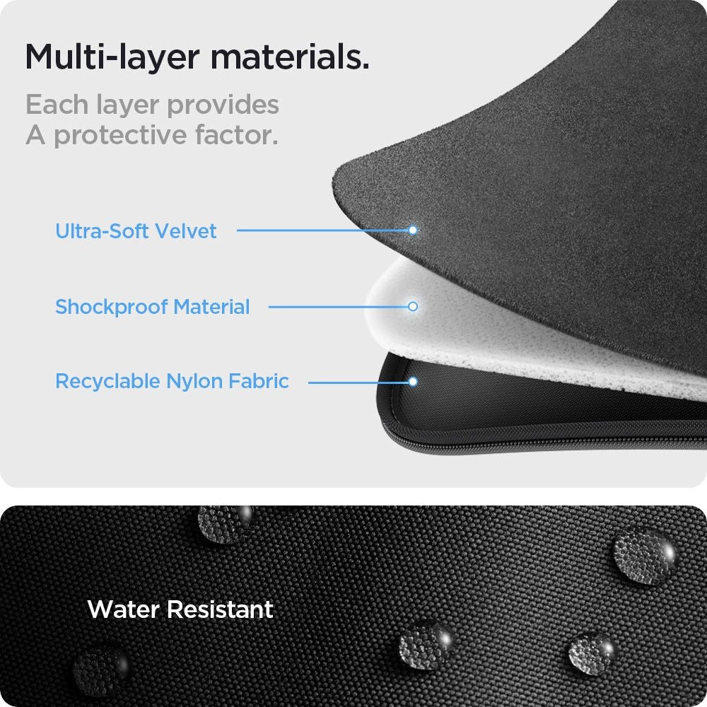 Spigen Basic Pouch 15-16" Laptop Bag - sort