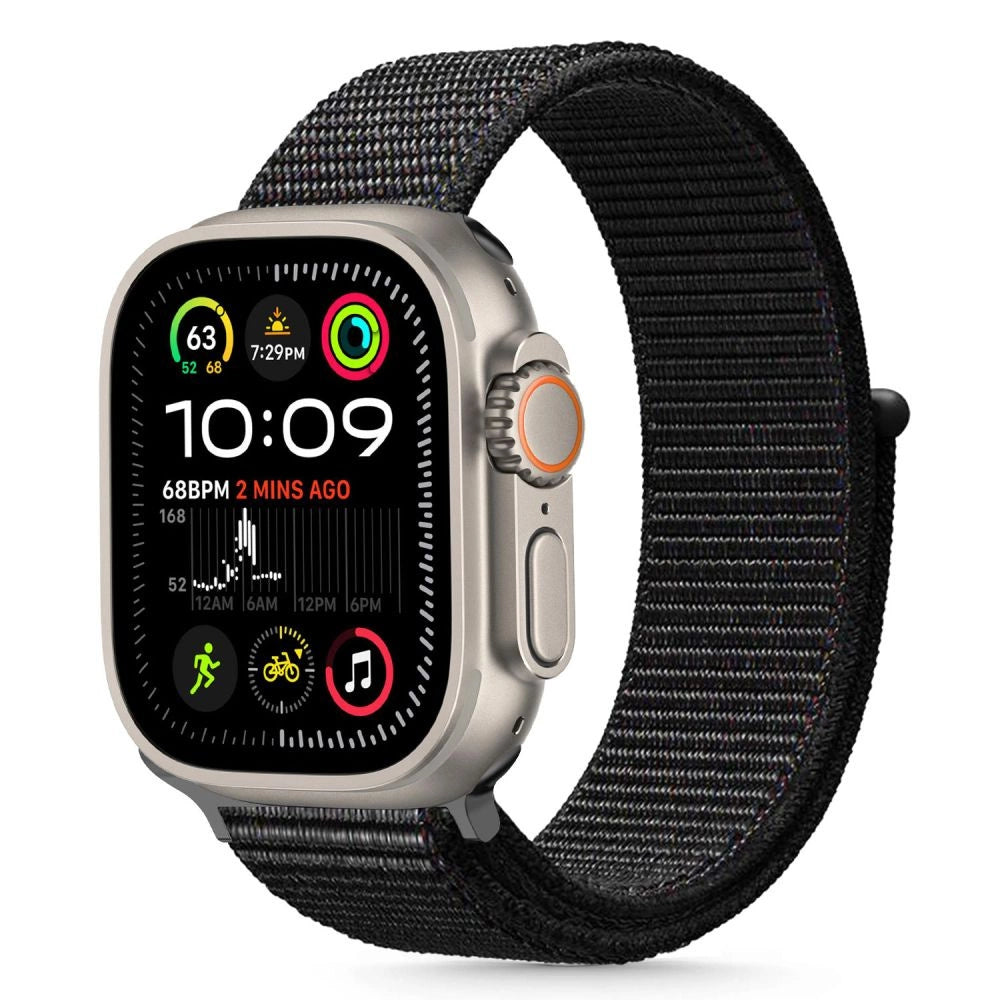 Tech-Protect Nylon Strap til Apple Watch 44 / 45 / 46 / 49 mm - sort
