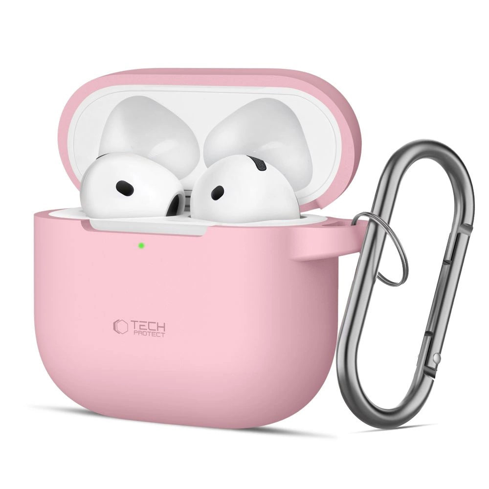 Tech-Protect Silicone Hook Case til AirPods 4 - Pink