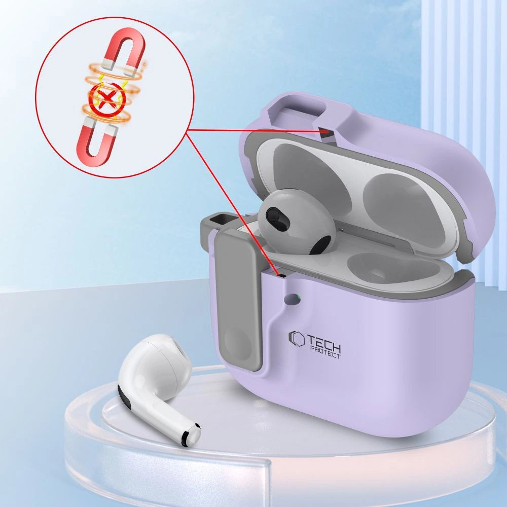 Tech-Protect Slim Hook Case for AirPods 4 - Purple