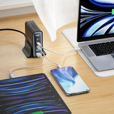 Tech-Protect DC140W-GAN 5-PORT PD140W/QC3.0 Ladestation - sort