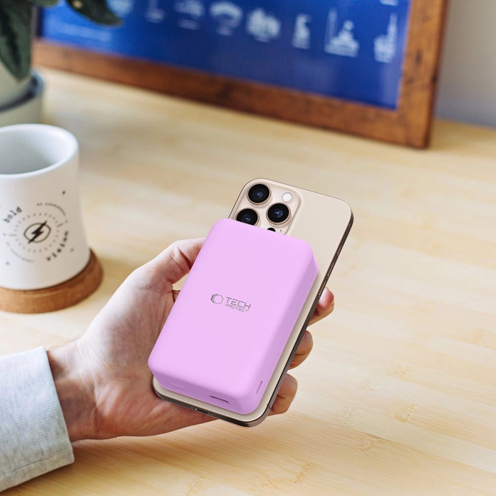 Powerbank Tech-Protect PB12 LifeMag MagSafe 20000MAH - lilla