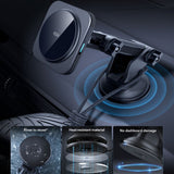 ESR Halolock Magnetic MagSafe QI2 15W Car Holder - Black