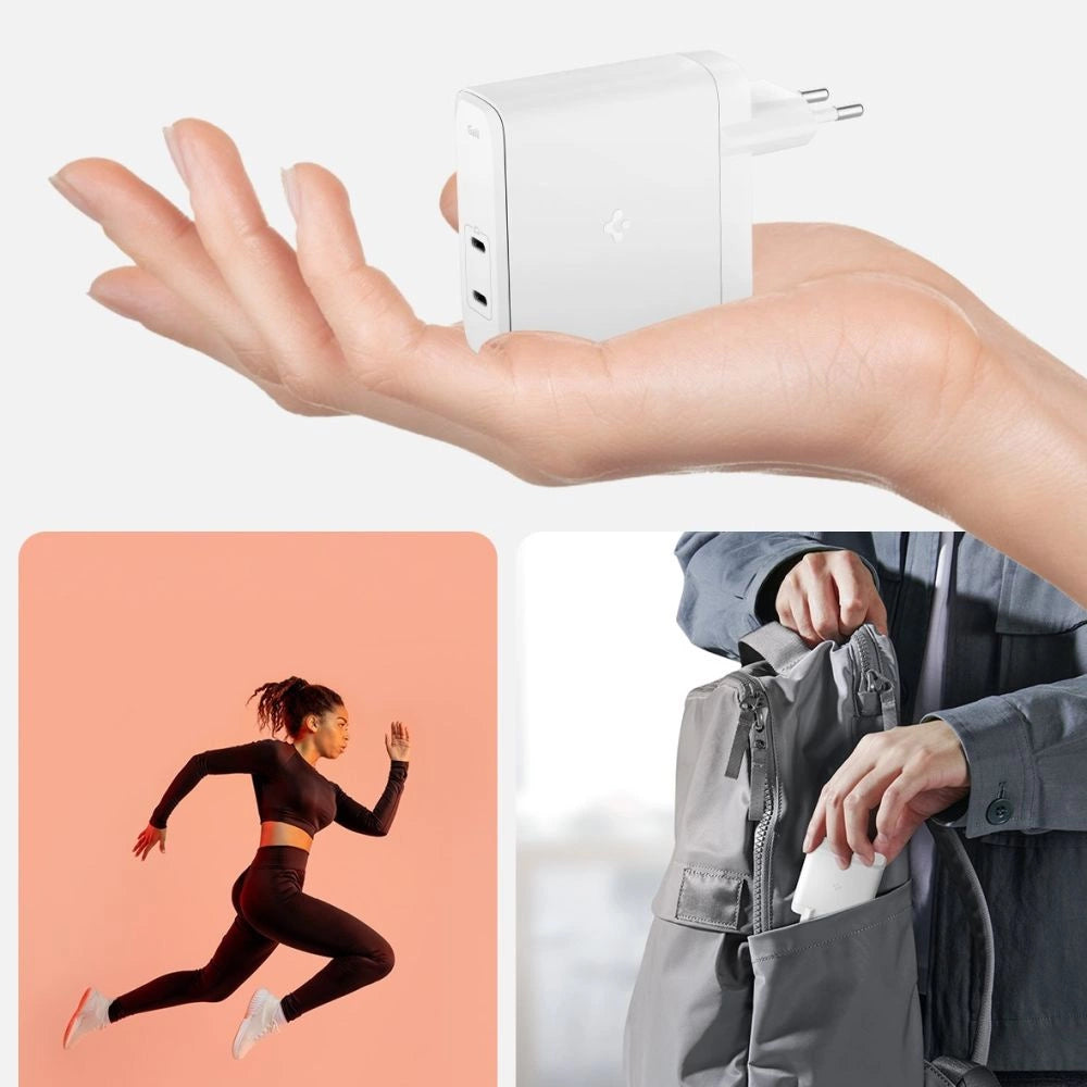 Spigen ArcStation Pro oplader + USB-C 140-W kabel - hvid