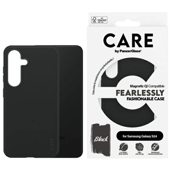 CARE af PanzerGlass Fashion QI Case Samsung Galaxy S24 - sort