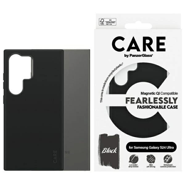 CARE af PanzerGlass Fashion QI Case Samsung Galaxy S24 Ultra - sort