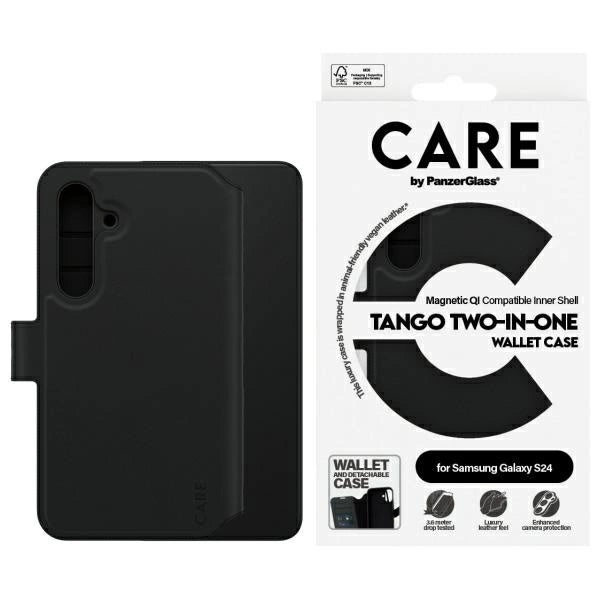 CARE af PanzerGlass Feature Tango 2in1 Wallet Case til Samsung Galaxy S24 - sort