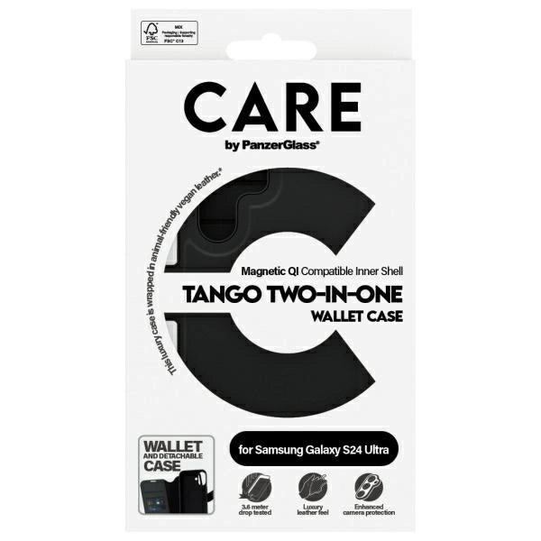 CARE af PanzerGlass Feature Tango 2in1 Wallet Case til Samsung Galaxy S24 Ultra - sort