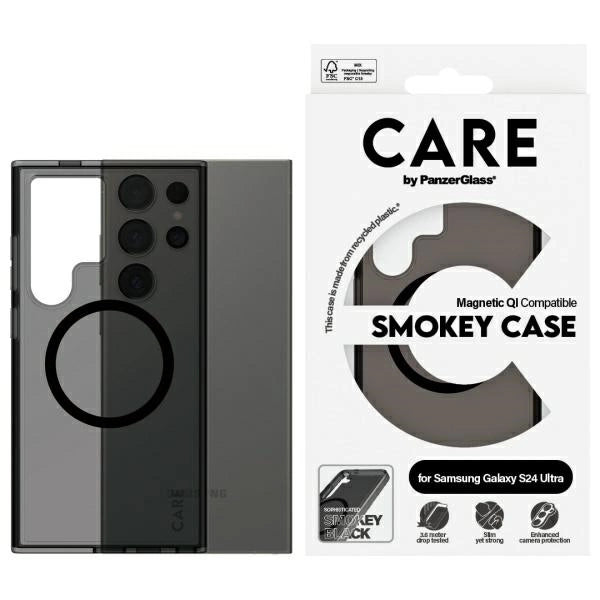CARE af PanzerGlass Flagship QI Case til Samsung Galaxy S24 Ultra - sort