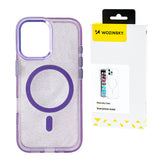 Wozinsky Glitter Case med Mag Safe til Samsung Galaxy S25+ - Purple med Glitter