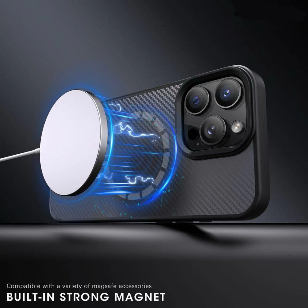Wozinsky Carbon Fiber Case med MagSafe til Samsung Galaxy S25 - Grå