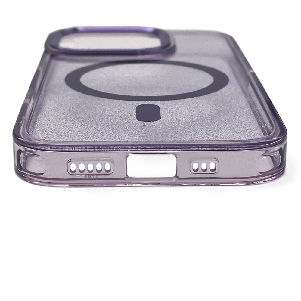 Wozinsky Glitter Case MagSafe til Samsung Galaxy S24 FE - lilla med glitter