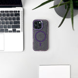 Wozinsky Glitter Case MagSafe til Samsung Galaxy S24 FE - lilla med glitter