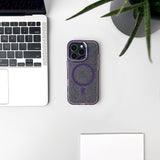 Wozinsky Glitter Case MagSafe til Samsung Galaxy S24 FE - Lila med Glitter