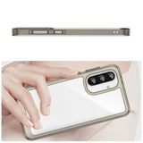 Outer Space Case for Samsung Galaxy A56 Cover med Flexible Frame - Halvt gennemsigtigt, sort