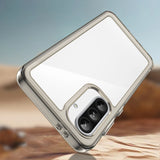 Outer Space Case for Samsung Galaxy A56 Cover med Fleksibel ramme - Halvt gennemsigtigt, sort