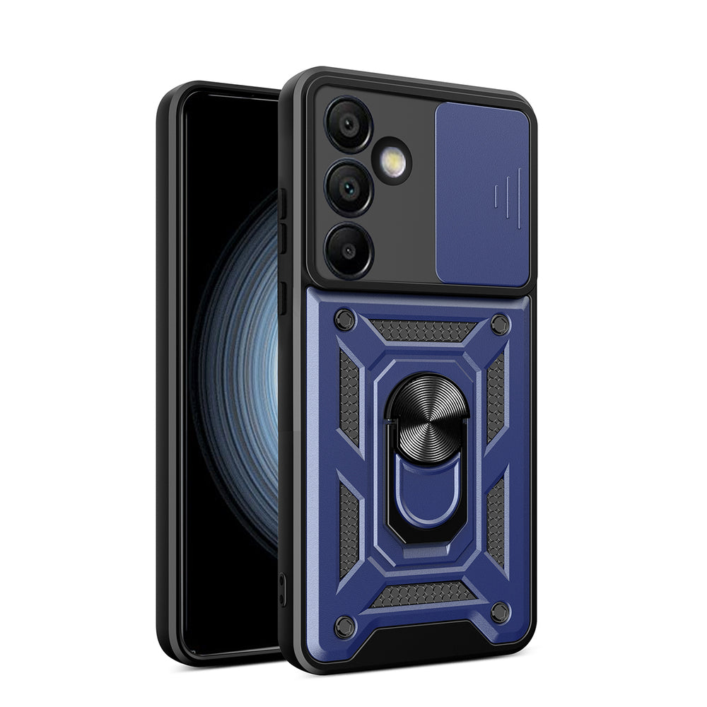 Hybrid Armor Camshield med Stand og Camera Cover til Samsung Galaxy A26 - Blue