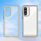 Outer Space Case for Samsung Galaxy A26 Cover med Flexible Frame - Halvt gennemsigtigt, sort