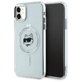 Karl Lagerfeld IML Metal Choupette Head MagSafe iPhone 11 Case - White