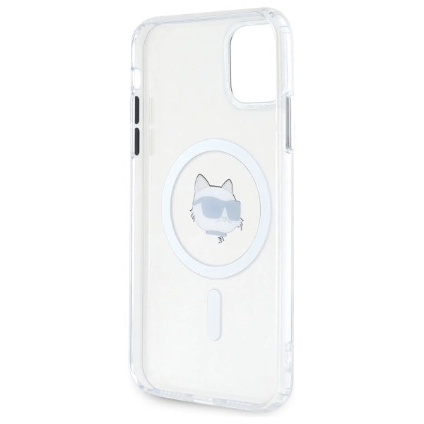 Karl Lagerfeld IML Metal Choupette Head MagSafe iPhone 11 Case - White
