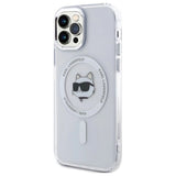 Karl Lagerfeld IML Metal Choupette Head MagSafe iPhone 12 Case - White