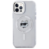 Karl Lagerfeld IML Metal Choupette Head MagSafe iPhone 12 Case - White