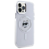 Karl Lagerfeld IML Metal Choupette Head MagSafe iPhone 12 Case - White