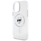 Karl Lagerfeld IML Metal Choupette Head MagSafe iPhone 12 Case - White