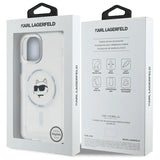 Karl Lagerfeld IML Metal Choupette Head MagSafe iPhone 12 Case - White