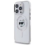 Karl Lagerfeld IML Metal Choupette Head MagSafe iPhone 13 Case - White