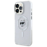 Karl Lagerfeld IML Metal Choupette Head MagSafe iPhone 13 Pro Case - White