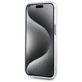 Karl Lagerfeld IML Metal Karl&Choupette Head MagSafe iPhone 15 Case - White