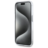 Karl Lagerfeld IML Metal Karl&Choupette Head MagSafe Case for iPhone 15 Pro Max - White