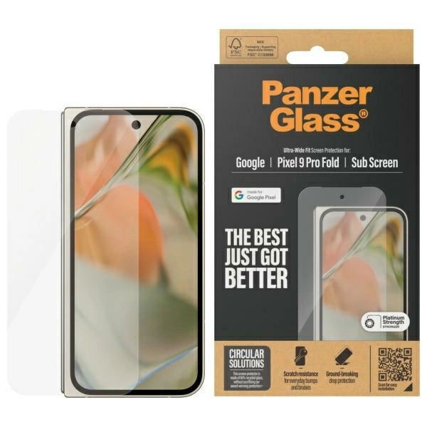PanzerGlass skærmbeskytter Ultra-Wide Fit tempereret glas til Google Pixel 9 Pro Fold