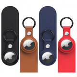 Apple AirTag PU Leather Case - Black, Brown, Red, Blue - 4 pieces