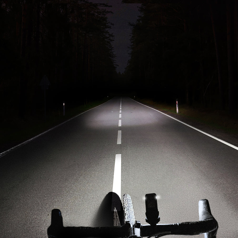 Wozinsky WSBLB2 Front (400 lm) and Rear USB-C Bike Light Set - Black