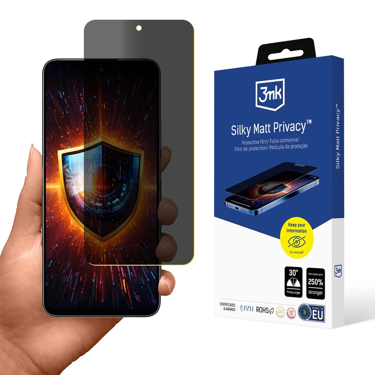 3mk Silky Matt Privacy Privacy Screen Protector til Honor Play 8T