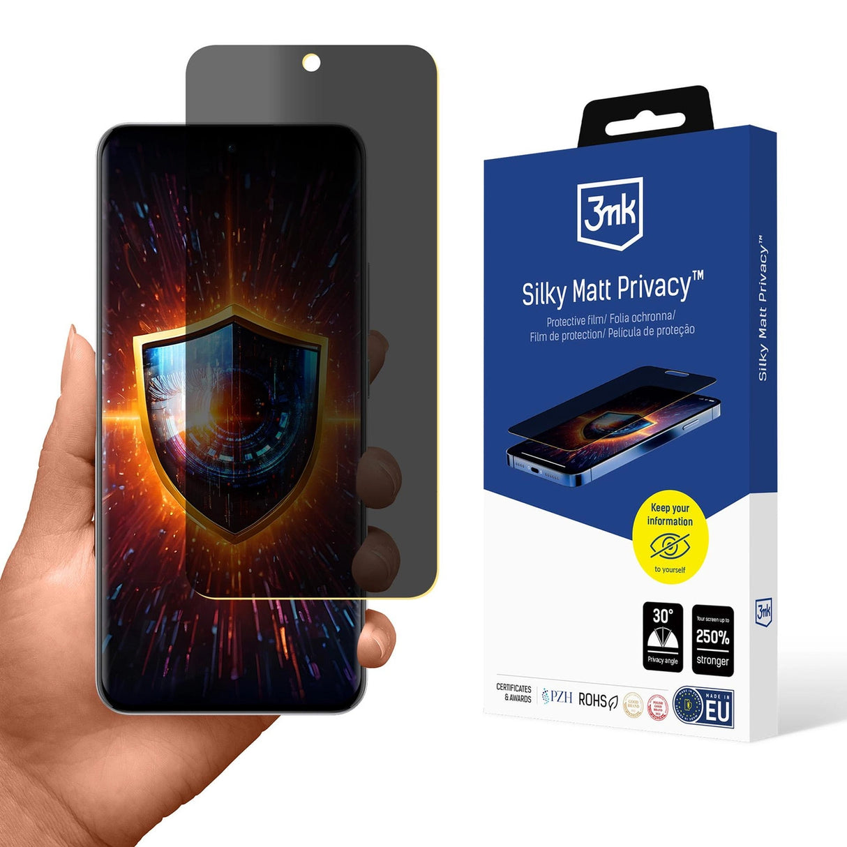 3mk Silky Matt Privacy Privacy Screen Protector til Oppo Reno 12