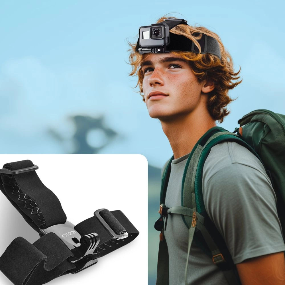 Tech-Protect GA100 Head Mount for GoPro / DJI - Black