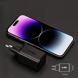 SBS TETRGAN1C45W 45W GaN USB-C Wall Charger med Power Delivery - sort