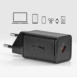 SBS TETRGAN1C45W 45W GaN USB-C Wall Charger med Power Delivery - sort