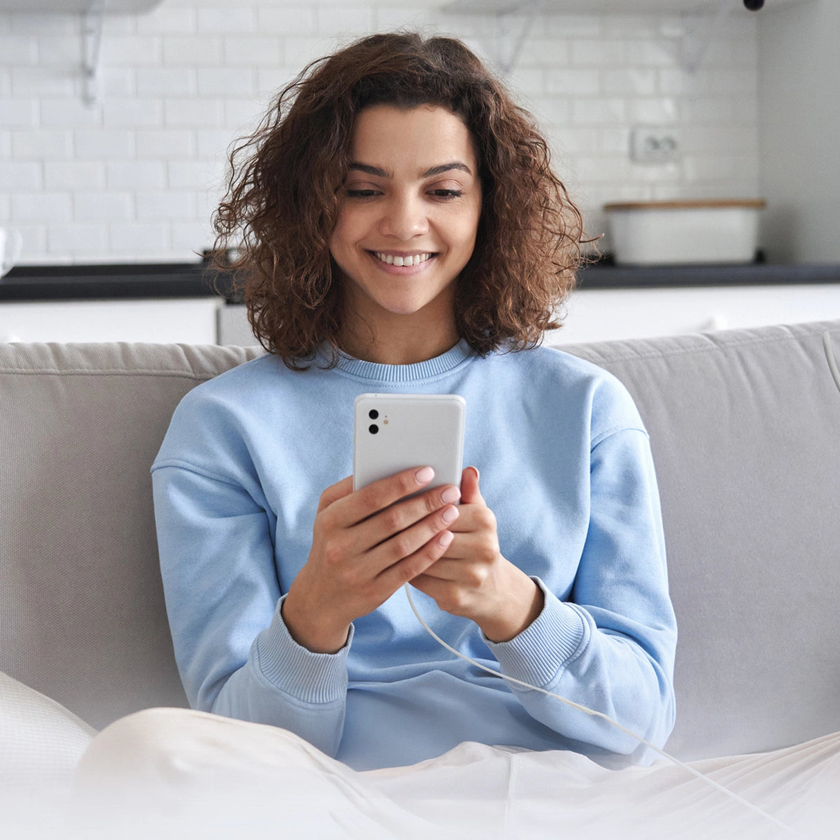 SBS TECABLETCC10W USB-C-kabel - USB-C-strømforsyning 25W 1 m - hvid