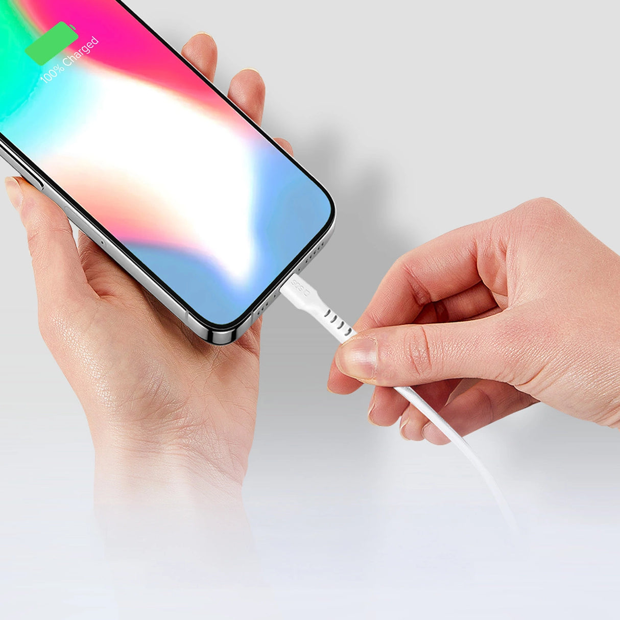 SBS TECABLETCC10W USB-C-kabel - USB-C-strømforsyning 25W 1 m - hvid