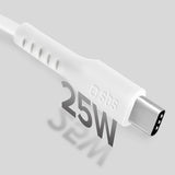 SBS TECABLETCC10W USB-C-kabel - USB-C-strømforsyning 25W 1 m - hvid