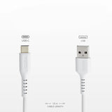 SBS TECLEMICROC15W USB-A - USB-C Kabel 1,5 m - Hvid