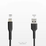 SBS TECLEMICROC15K USB-A - USB-C Kabel 1,5 m - sort