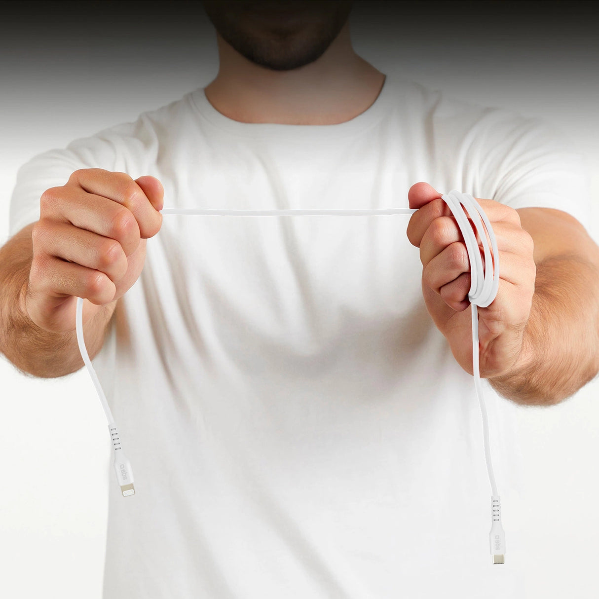 SBS TECABLELIGTC1W USB-C - Lightning Cable MFi Certified, 1m - Hvid