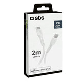 SBS TECABLELIGTC2W USB-C - Lightning Cable 2 m - Hvid