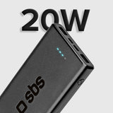 Powerbank SBS TTBB10000FASTPD20K 10000 mAh 20W med Power Delivery - sort